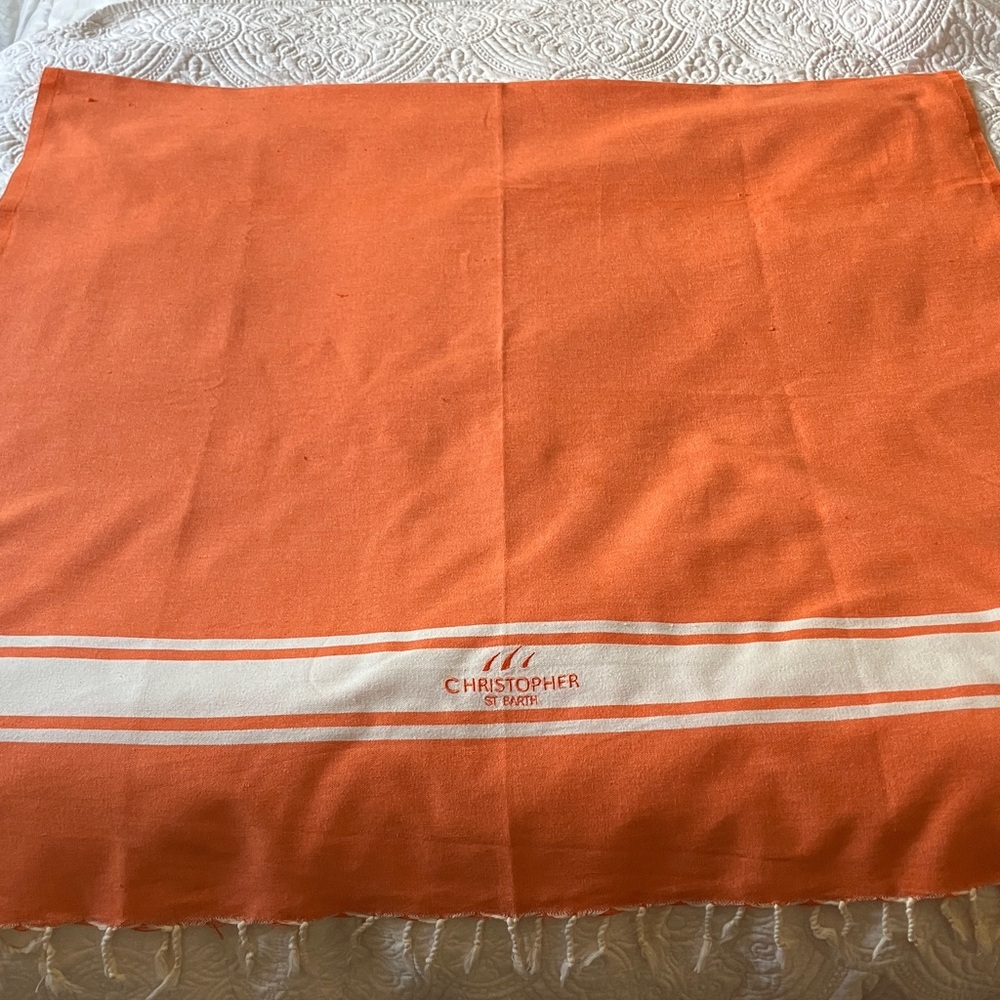 The Christopher St Barth Orange Beach Towel